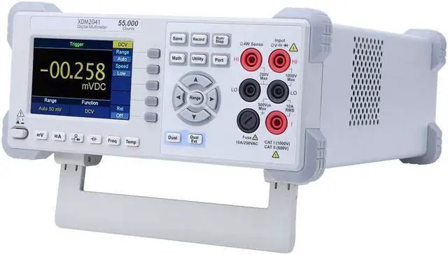 Alt view image 2 of 7 - OWON XDM2041 Digital Multimeter AC DC Current Voltage 3.7in Screen True RMS 55000 Counts Two-Line Display Desktop Type