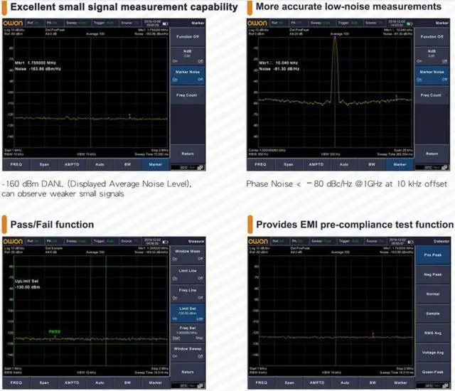 Alt view image 3 of 7 - Handheld Spectrum Analyzer HSA1036-TG Frequency Range of 9 kHz up to 3.6 GHz,EMI pre-Compliance Test Function and Tracking Generator