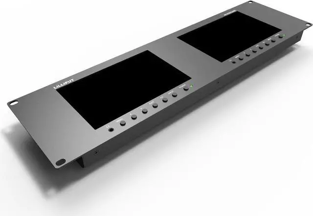 Alt view image 3 of 7 - LILLIPUT Dual Rackmount Monito 7" RM-7029S 3-RU Rackmount Monitor with 3G-SDI /HDMI 2.0 Scope View Support up to 1080p 60Hz SDI and 2160p 60Hz HDMI Video