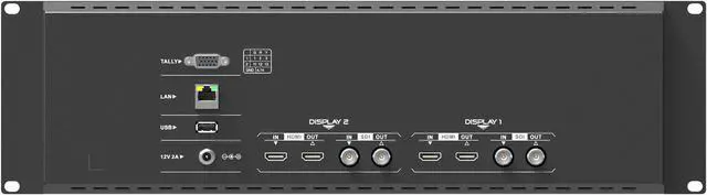 Alt view image 4 of 7 - LILLIPUT Dual Rackmount Monito 7" RM-7029S 3-RU Rackmount Monitor with 3G-SDI /HDMI 2.0 Scope View Support up to 1080p 60Hz SDI and 2160p 60Hz HDMI Video