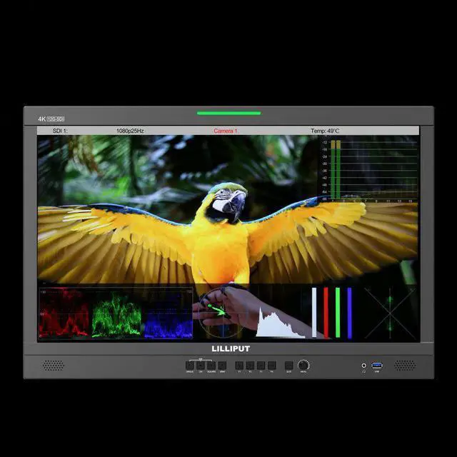 Alt view image 5 of 6 - LILLIPUT Q24-ABBP 10bit 23.6 inch 12G-SDI Professional Broadcast Production Studio Monitor 12G SDI and 12G-SFP Fiber Optic Input with Gold Mount Plate