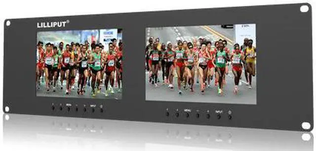 Main image of LILLIPUT RM-7024 Dual 7" 3RU Rack Monitors 800X480 With dual 7” screens and dual Dual VGA, Video & DVI in/outputs by LILLIPUT OFFICIAL SELLER :VIVITEQ