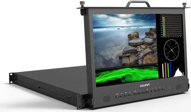 Alt view image 6 of 15 - LILLIPUT 17.3" RM-1730/S 1RU Pull-out Monitor 1920×1080 300cd/m500CD/M² brightness 700:1 contrast 3G-SDI, HDMI, DVI, Audio & Tally inputs, SDI and HDMI cross conversion