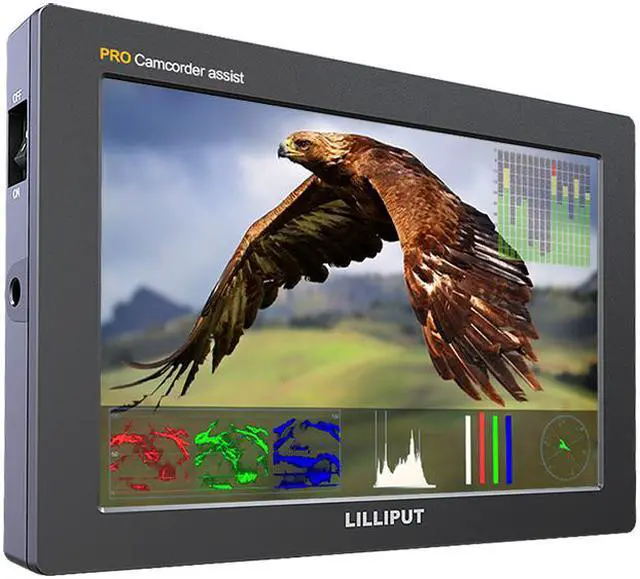 Main image of LILLIPUT 7" Q7 Pro Field Monitor 1920x1200 Metal Slim Design with HDR 3D-LUT SDI/HDMI Cross Conversion Waveform Peaking Precise Color Calibration Gamma Adjustment + Pisen LP-E6 Battery by VIVITEQ