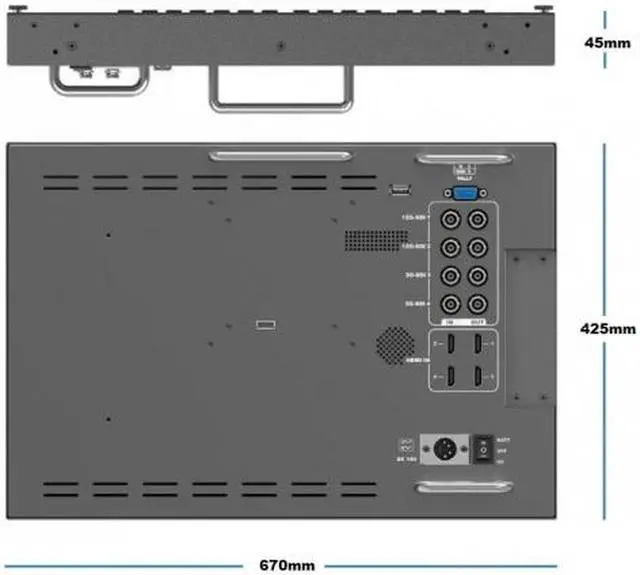 Alt view image 3 of 4 - LILLIPUT 28" 12G-SDI BM280-12G Broadcast Director Monitor 4X4K HDMI 2.0 12G-SDI (Single - Link, Dual - Link, Quad - Link) Monitor with V- Mount Plate by LILLIPUT Official Seller VIVITEQ