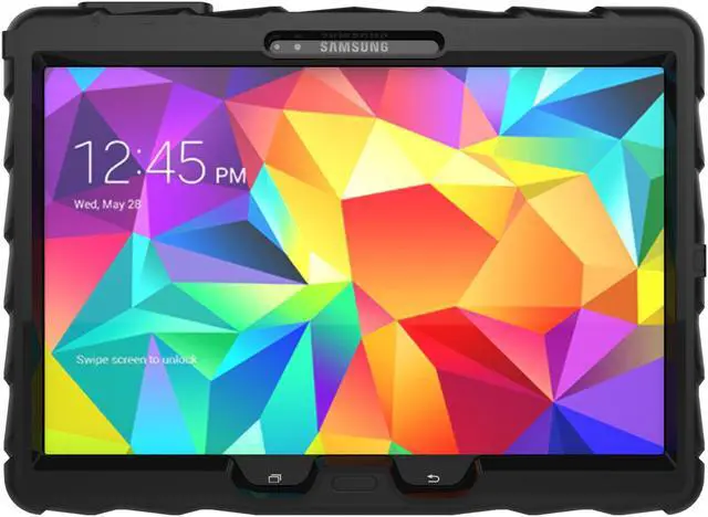 Alt view image 2 of 14 - Gumdrop Cases Hideaway Stand for Samsung Galaxy Tab S 10 Rugged Tablet Case Shock Absorbing Cover Black/Black SM-T800