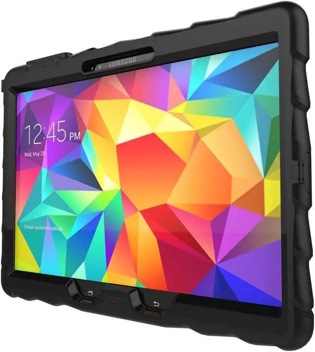 Alt view image 3 of 14 - Gumdrop Cases Hideaway Stand for Samsung Galaxy Tab S 10 Rugged Tablet Case Shock Absorbing Cover Black/Black SM-T800