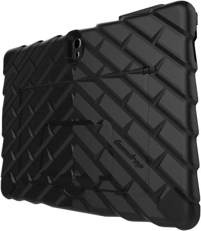 Alt view image 4 of 14 - Gumdrop Cases Hideaway Stand for Samsung Galaxy Tab S 10 Rugged Tablet Case Shock Absorbing Cover Black/Black SM-T800