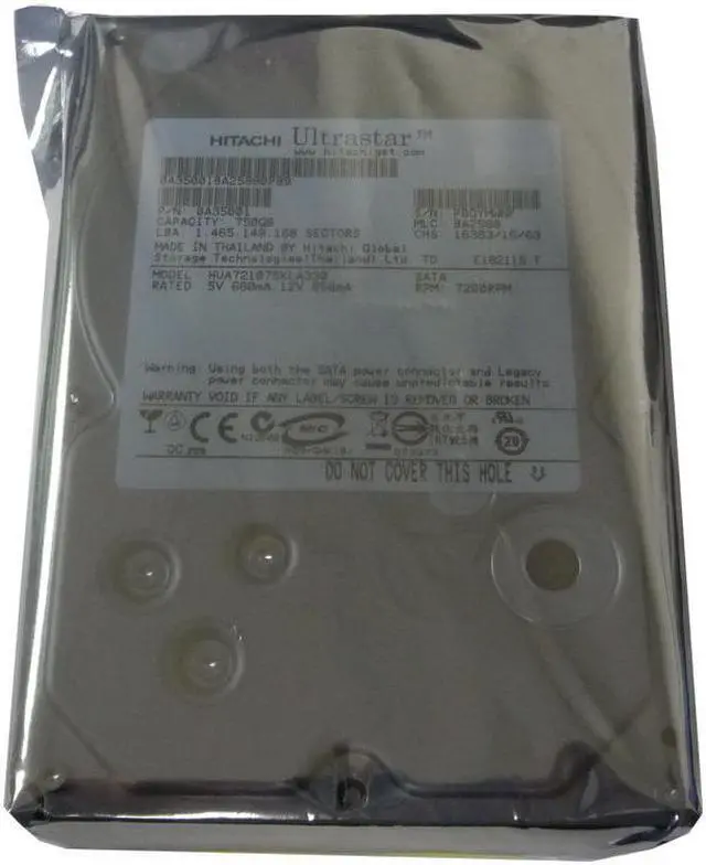 Main image of Hitachi (HUA721075KLA330) 750GB 32MB Cache 7200RPM 3.5" SATA3.0Gb/s Hard Drive
