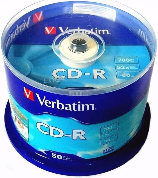 Alt view image 2 of 2 - 50 CD-R CDR 700MB 52X Branded 80min Media Disc 94691 FREE 50 sleeves