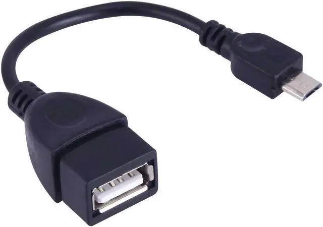 Main image of AMZER Micro USB Male to USB 2.0 Female OTG Converter Adapter Cable- Black