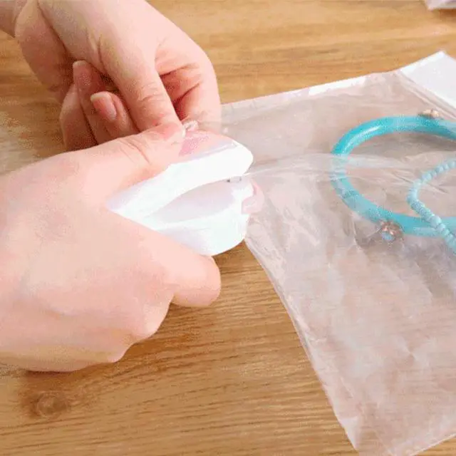 Alt view image 3 of 7 - Portable Mini Heat Sealing Machine Impulse Sealer Seal Packing Plastic Bag Sealing Clamp (Random Color)