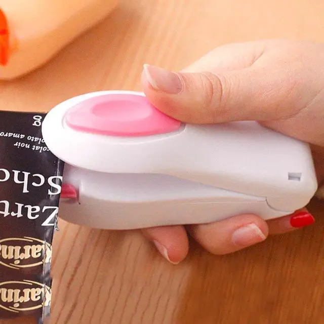 Alt view image 4 of 7 - Portable Mini Heat Sealing Machine Impulse Sealer Seal Packing Plastic Bag Sealing Clamp (Random Color)