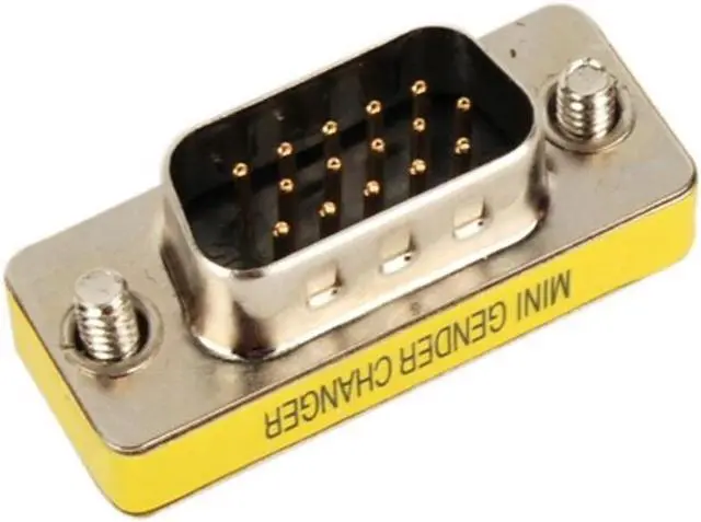 Alt view image 4 of 4 - 15 pin vga svga gender changer coupler adapter converter male to male - pack of 2