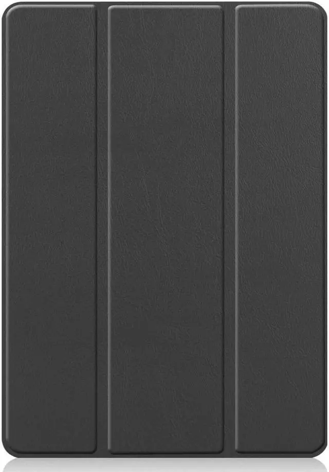 Alt view image 2 of 7 - AMZER Texture Horizontal 3-Fold Flip Leather Case With Pen Slot & Sleep/ Wake-up Function for Apple iPad 10.2/iPad 8th Generation 10.2 inch - Black