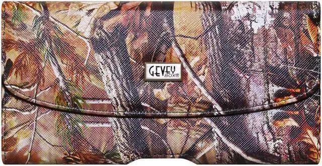 Alt view image 2 of 7 - Horizontal PU Leather Camo Pouch Case 5.75 x 2.85 x 0.5 Inch - pack of 3