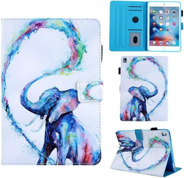 Main image of AMZER Coloured Drawing Pattern Horizontal Flip Case with Holder/ Card Slots & Wallet for iPad 10.2/iPad 8th Generation 10.2 inch
