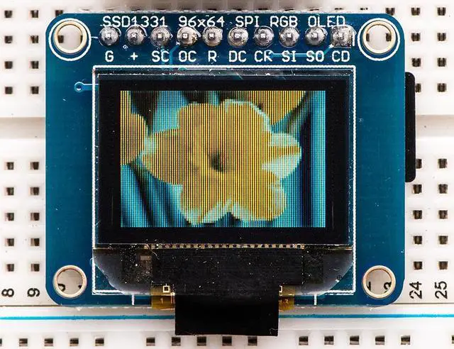 Main image of OLED Breakout Board - 16-bit Color 0.96" w/microSD holder