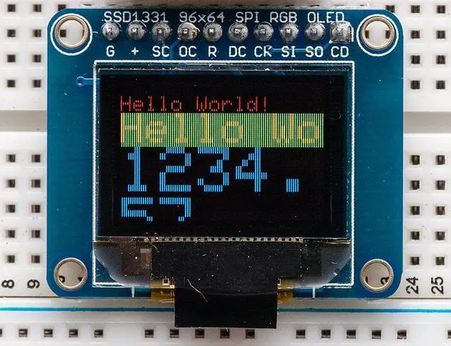 Alt view image 2 of 2 - OLED Breakout Board - 16-bit Color 0.96" w/microSD holder