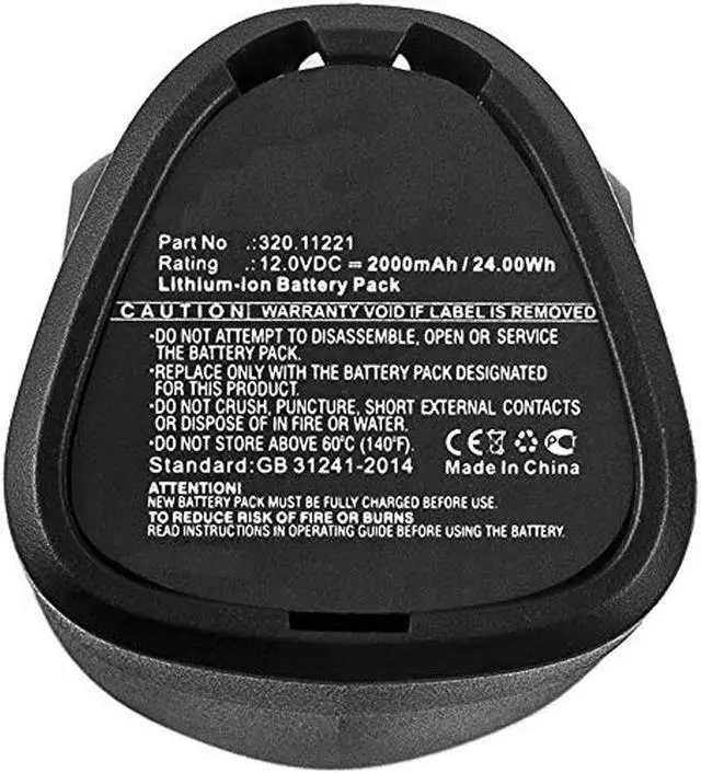 Alt view image 2 of 3 - 2000mAh 12-Volt 320.11221, 12211 Battery Replacement Compatible with Craftsman 12V Li-ion NEXTEC Power Tools