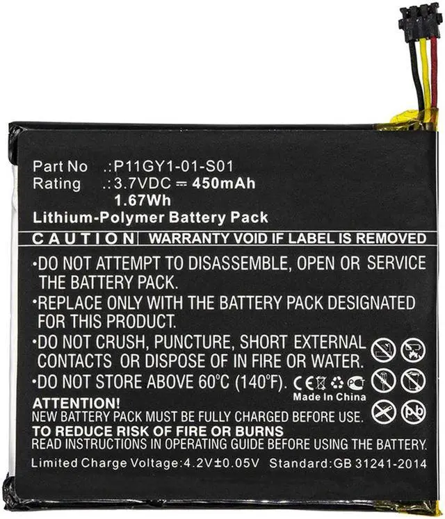 Alt view image 5 of 5 - 450mAh P11GY1-01-S01, 3701-0001-01 Battery Replacement Compatible with Nest Learning Thermostat T200377, T200477, T200577, T200677, T200777, T200877