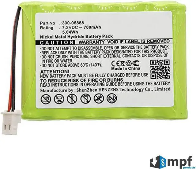 Main image of 700mAh 7.2V High Capacity Extended 300-06868 Battery Replacement Compatible with Honeywell Home Intrusion TSS Keypad, Lynx Plus and L5000 Alarm Panel