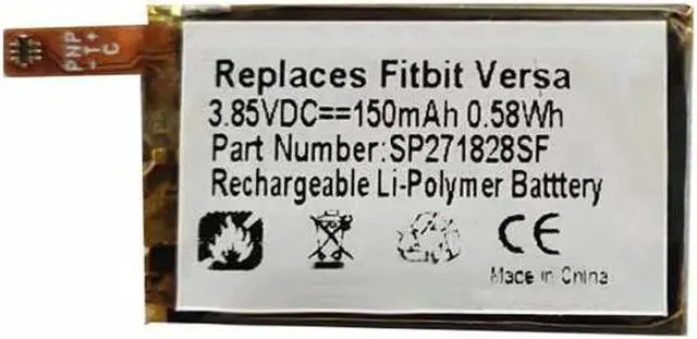Alt view image 2 of 2 - 150mAh SP271828SF Battery Replacement Compatible with Fitbit Versa Fitness Smartwatch FB504 FB505