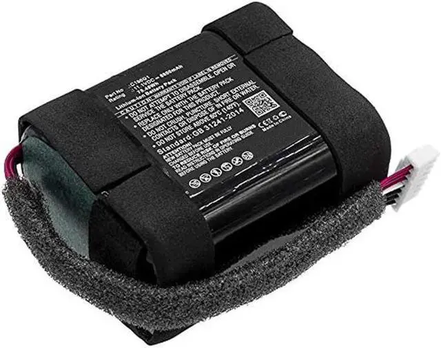 Alt view image 2 of 4 - 6800mAh High-Capacity Extended C196G1 Battery Replacement Compatible with Marshall Tufton Portable Bluetooth Speaker