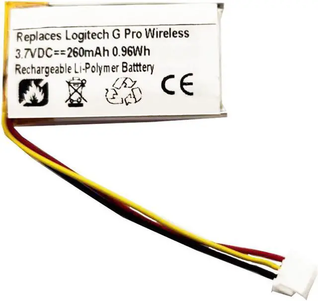 Alt view image 2 of 4 - 260mAh 533-000151, AHB521630PJT-04 Battery Replacement Compatible with Logitech G Pro Wireless Gaming Mouse