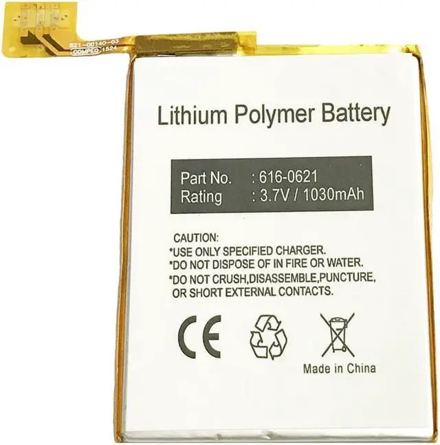 Alt view image 2 of 2 - Replacement 616-0619, 616-0621 Battery for Apple iPod Touch 5 (5th Generation) A1421, A1509, 16GB, 32GB, 64GB with Installation Tools