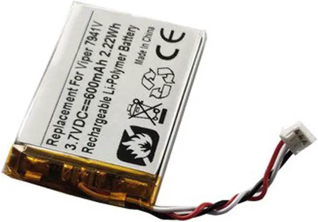 Alt view image 2 of 5 - 600mAh JFC503040 Extended Battery Replacement for Viper 7941V, 7944V, 7945V, 5904V, 5902V, 4702V, 4704V, 5702V, 5704V, Clifford 7941X, 7944X, Python 7941P, 7944P, 7945P Car Remote Control Key Fob