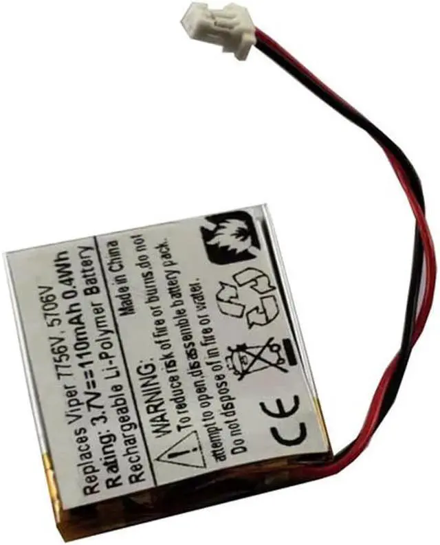 Alt view image 4 of 6 - 110mAh JFC302223 Battery Replacement Compatible with Viper 3706V, 4706V, 5706V, 7756V Clifford 7756X, 7941X Python 7756P Car Remote Fob