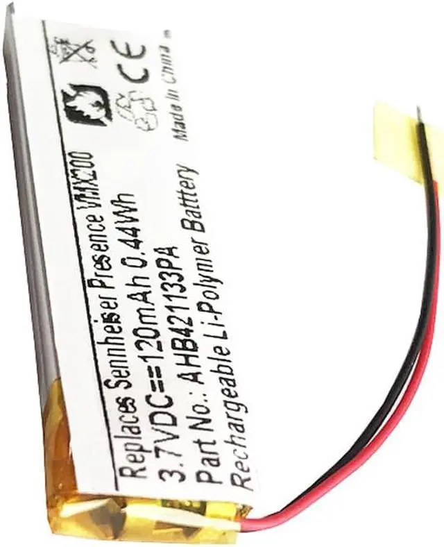 Alt view image 3 of 5 - 120mAh AHB421133PA Battery Replacement Compatible with Sennheiser Presence, VMX 200 Bluetooth Headset