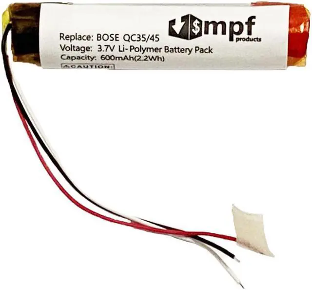 Alt view image 2 of 2 - MPF Products 550mAh AHB110520CPS, MH10048-H8 Battery Replacement Compatible with Bose QC35, QC35 II, QC45, QuietComfort 35, QuietComfort 35 II, QuietComfort 45 Wireless Noise Cancelling Headphones
