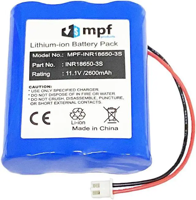 Alt view image 2 of 6 - 2600mAh INR18650-3S Battery Replacement Compatible with Altec Lansing IMW888 Super Lifejacket, IMW889 Super Lifejacket Jolt Waterproof Portable Bluetooth Speaker