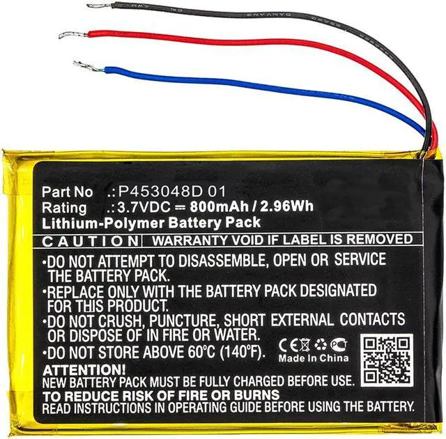 Alt view image 2 of 5 - 800mAh P453048D 01 Battery Replacement Compatible with JBL Clip 2 Plus, Clip 2+ Waterproof Portable Bluetooth Speaker with Installation Tools