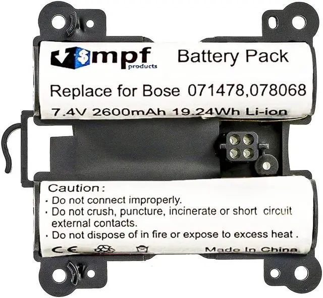 Alt view image 2 of 6 - 2600mAh 071478, 745531-0010 Battery Replacement Compatible with Bose Soundlink Revolve+, Soundlink Revolve+ II Portable Bluetooth Speaker