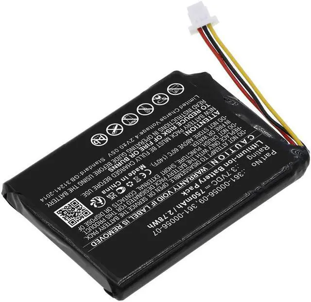 Alt view image 3 of 5 - 750mAh 361-00056-09, 361-00056-07, 361-00056-15 Battery Replacement Compatible with Garmin Drive 60, Drive 61 GPS Navigation Units