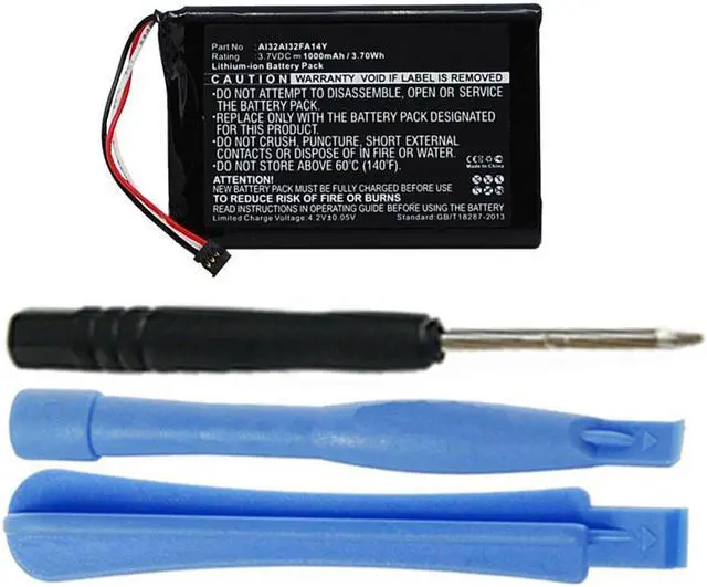 Main image of 1000mAh 010-01187-01, AI32AI32FA14Y Battery Replacement Compatible with Garmin Nuvi 2539, 2539LM, 2539LMT, 2559, 2559LM, 2559LMT, 2589, 2589LMT, 2597, 2597LMT, 2599, 2599LMT, 2599LMTHD GPS Units