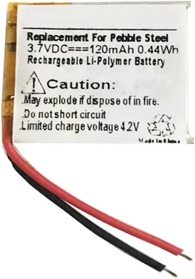 Alt view image 2 of 3 - 120mAh P121112, P140116, P150116 Battery Replacement Compatible with Pebble Steel, Pebble E-Paper Smartwatch