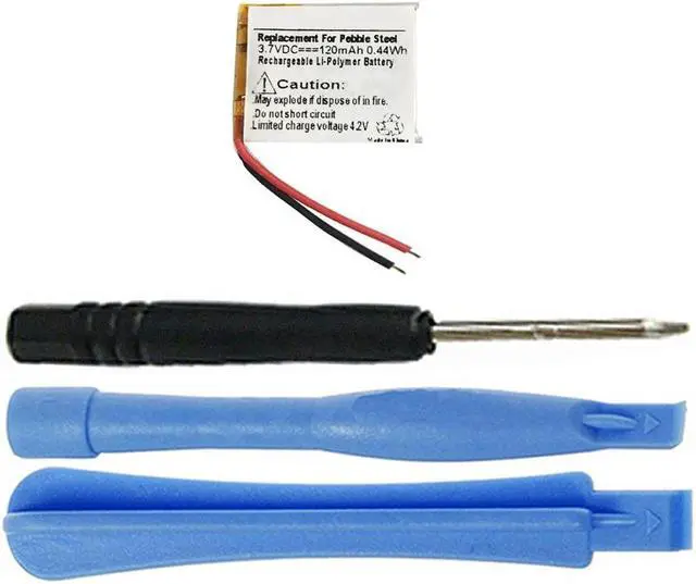 Main image of 120mAh P121112, P140116, P150116 Battery Replacement Compatible with Pebble Steel, Pebble E-Paper Smartwatch