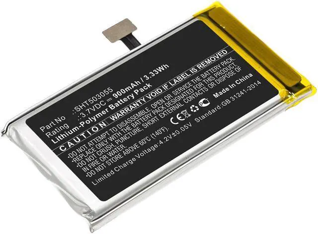 Alt view image 3 of 4 - 900mAh SHT503055 Battery Replacement Compatible with Golf Buddy VTX, DSC-VTX100 Handheld Talking Golf GPS Rangefinder