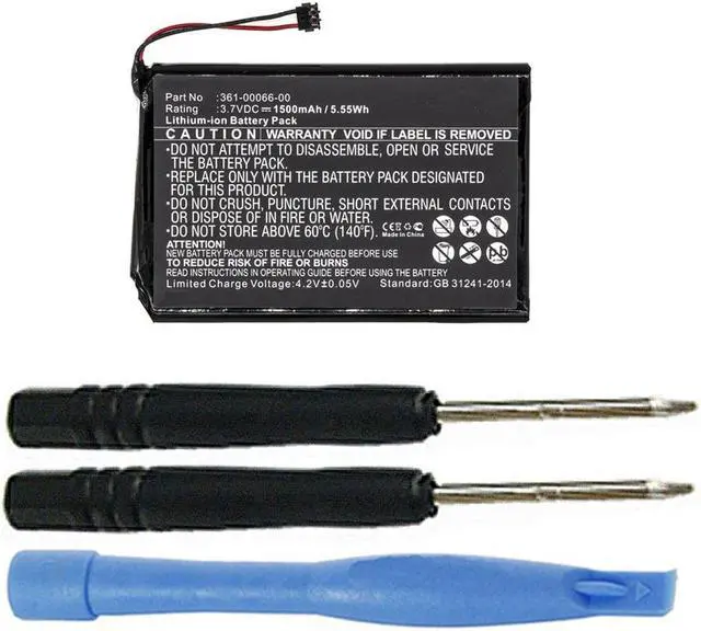 Main image of 1500mAh 361-00066-00, 361-00066-10 Battery Replacement Compatible with Garmin Nuvi 2757, Nuvi 2757LM, Nuvi 2797, Nuvi 2797LMT, Nuvi 2689LMT, Dezl 760LMT, Delz 770LM, NuviCam LM GPS Navigation Units