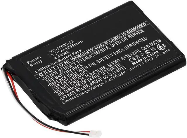 Alt view image 3 of 6 - 1200mAh 361-00035-03, 361-00035-07 Battery Replacement Compatible with Garmin Nuvi 2405, 2447, 2455LT, 2457, 2475LT, 2495LMT, 2505, 2547, 2555LMT, 2555LT, 2557, 2597LMT, 2789LMT GPS Units