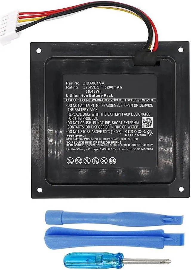 Main image of 5200mAh IBA064GA, ICA002GA Battery Replacement Compatible with JBL Partybox 110 Portable Wireless Bluetooth Party Speaker