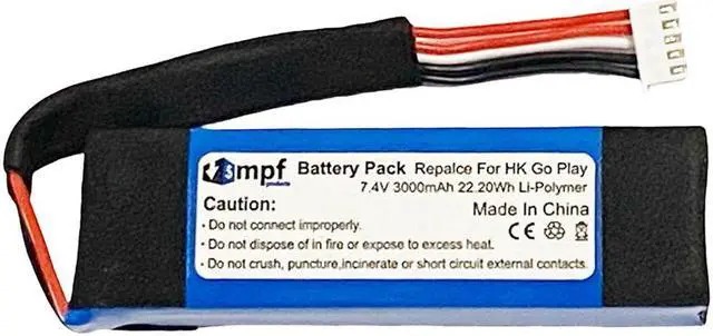 Alt view image 2 of 7 - 3000mAh GSP102910201 Battery Replacement Compatible with Harman Kardon Go Play Mini Portable Bluetooth Speaker