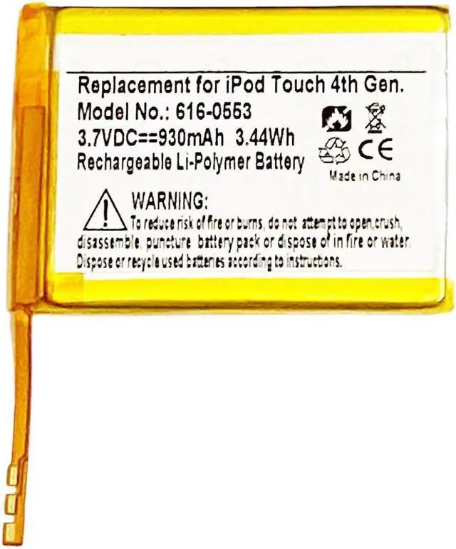 Alt view image 2 of 13 - 930mAh 616-0550, 616-0551 Battery Replacement for Apple iPod Touch 4 (4th Generation) A1367 8GB, 16GB, 32GB, 64GB with Installation Tools