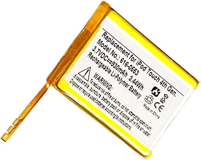 Alt view image 11 of 13 - 930mAh 616-0550, 616-0551 Battery Replacement for Apple iPod Touch 4 (4th Generation) A1367 8GB, 16GB, 32GB, 64GB with Installation Tools