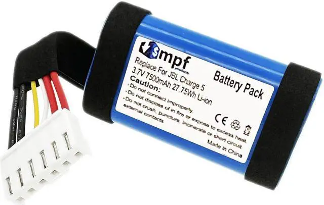 Alt view image 3 of 6 - 7500mAh 1AA011NA, GSP-1S3P-CH4A Battery Replacement Compatible with JBL Charge 5 Portable Bluetooth Speaker
