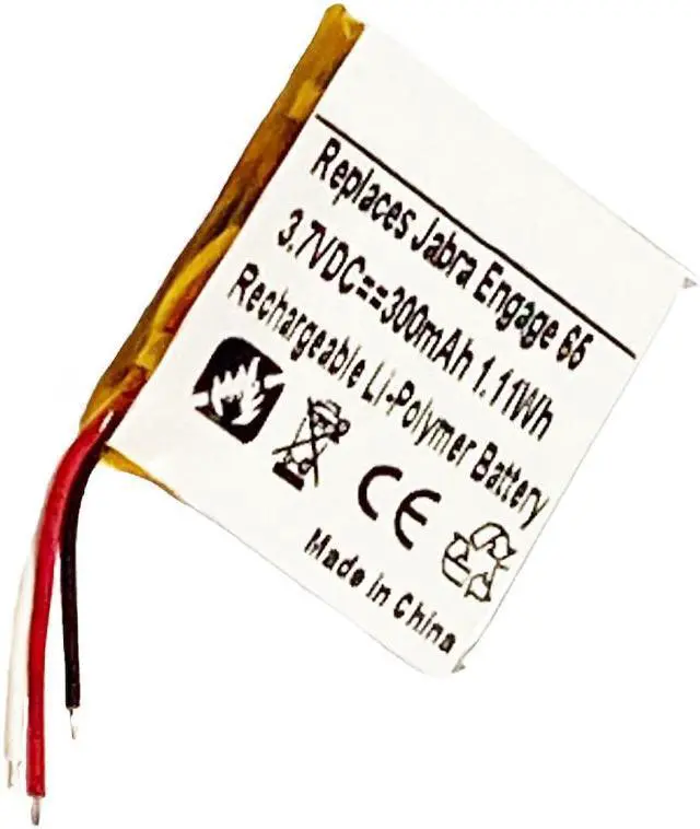 Alt view image 2 of 5 - 300mAh AHB492426TPS, 26-03181 Battery Replacement Compatible with Jabra Engage 65, Engage 75 Wireless Headset